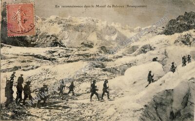 Carte postale ancienne Massif du Pelvoux — Vallouise-Pelvoux (Hautes-Alpes)