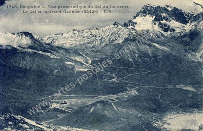 Carte postale ancienne Col du Lautaret — Le Monêtier-les-Bains (Hautes-Alpes)