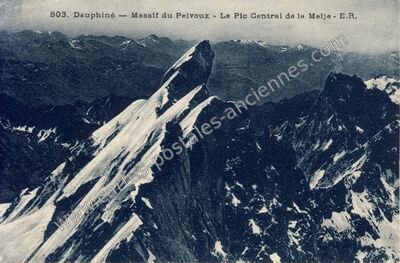 Carte postale ancienne Massif du Pelvoux — Vallouise-Pelvoux (Hautes-Alpes)