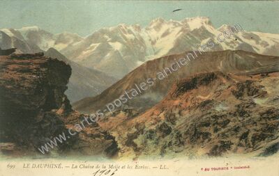 Carte postale ancienne Les Ecrins — Vallouise-Pelvoux (Hautes-Alpes)
