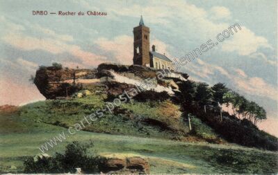 Carte postale ancienne Rocher du Château — Dabo (Moselle)
