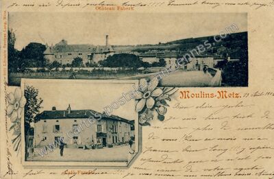 Carte postale ancienne Château Fabert — Moulins-lès-Metz (Moselle)