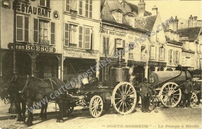 Carte postale ancienne La Pompe a Merde — Thionville (Moselle)