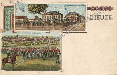 Carte postale ancienne Chevauleger-Kaserne — Dieuze (Moselle)