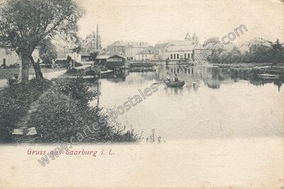 Carte postale ancienne Gruss aus Saarburg — Sarrebourg (Moselle)
