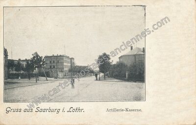 Carte postale ancienne Artillerie-Kaserne — Sarrebourg (Moselle)