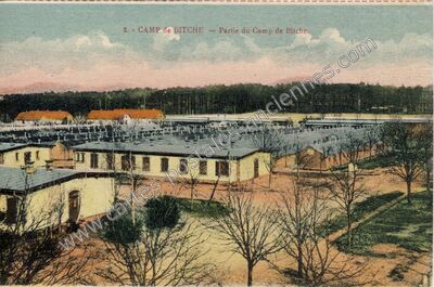 Carte postale ancienne Camp de Bitche — Bitche (Moselle)