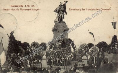 Carte postale ancienne Inauguration du Monument français — Noisseville (Moselle)
