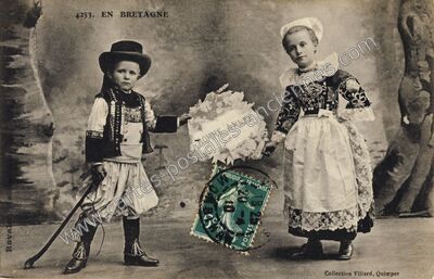 Carte postale ancienne En Bretagne — Non Localisée (Morbihan)