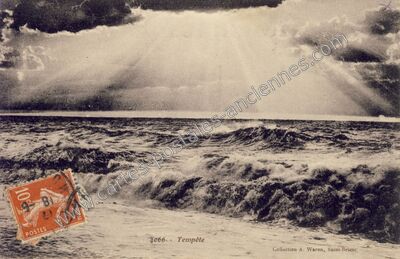 Carte postale ancienne Tempete — Non Localisée (Morbihan)