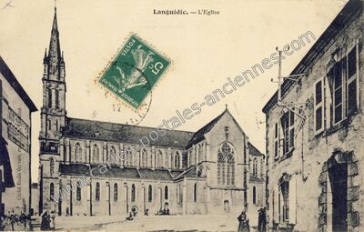 Carte postale ancienne L'Eglise — Languidic (Morbihan)