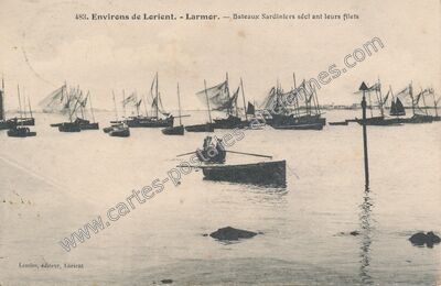 Carte postale ancienne Larmor — Larmor-Plage (Morbihan)