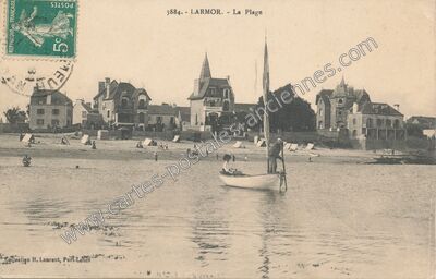 Carte postale ancienne Larmor — Larmor-Plage (Morbihan)