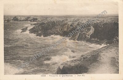Carte postale ancienne Presqu'île de Quiberon - Port Ru — Quiberon (Morbihan)