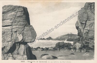 Carte postale ancienne Presqu'île de Quiberon. — Le Sphinx de Port-Blanc — Quiberon (Morbihan)