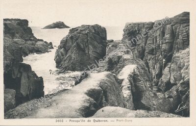 Carte postale ancienne Presqu'île de Quiberen. — Port-Bara — Quiberon (Morbihan)