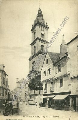 Carte postale ancienne Eglise St-Patern — Vannes (Morbihan)