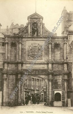 Carte postale ancienne Porte Saint-Vincent — Vannes (Morbihan)