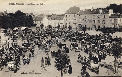 Carte postale ancienne Le Champ de Foire — Vannes (Morbihan)