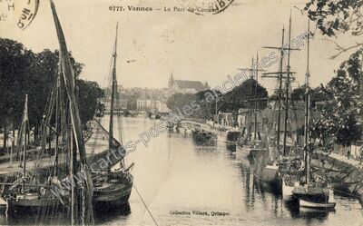 Carte postale ancienne Le Port du Commerce — Vannes (Morbihan)