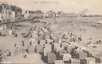 Carte postale ancienne La Plage — Quiberon (Morbihan)
