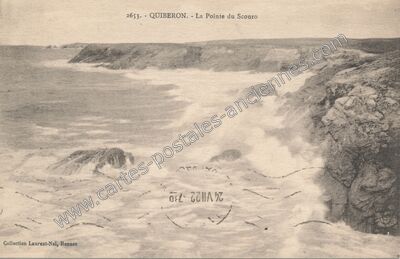 Carte postale ancienne La Pointe du Scouro — Quiberon (Morbihan)