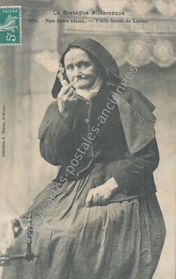 Carte postale ancienne Nos bons vieux. — Vieille femme — Lorient (Morbihan)