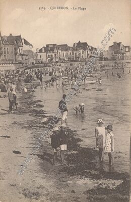 Carte postale ancienne La Plage — Quiberon (Morbihan)