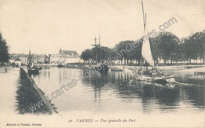 Carte postale ancienne Vue générale du Port — Vannes (Morbihan)