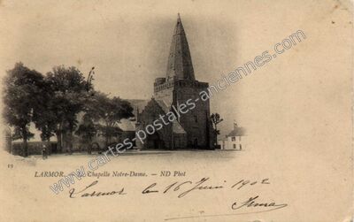 Carte postale ancienne Larmor — Larmor-Plage (Morbihan)