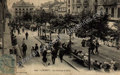 Carte postale ancienne Le Cours de la Bôve — Lorient (Morbihan)