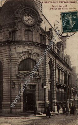 Carte postale ancienne L'Hôtel des Postes — Lorient (Morbihan)