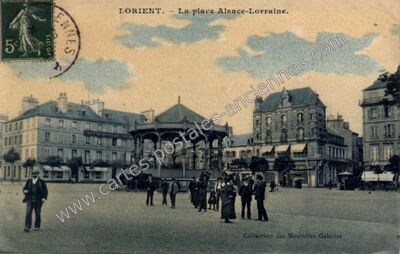 Carte postale ancienne La place Alsace-Lorraine — Lorient (Morbihan)