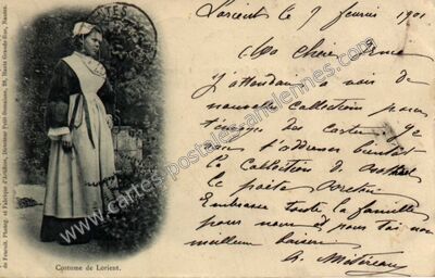 Carte postale ancienne Costume — Lorient (Morbihan)