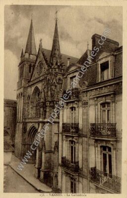 Carte postale ancienne La Cathédrale — Vannes (Morbihan)