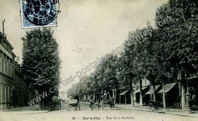 Carte postale ancienne Rue de la Rochelle — Bar-le-Duc (Meuse)