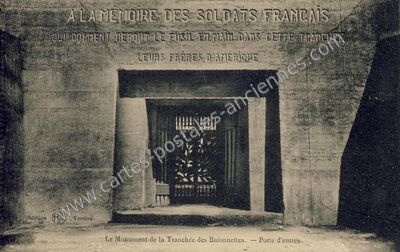 Carte postale ancienne Tranchee des Baionnettes — Douaumont (Meuse)