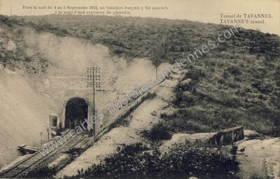 Carte postale ancienne Tunnel de Tavannes — Eix (Meuse)