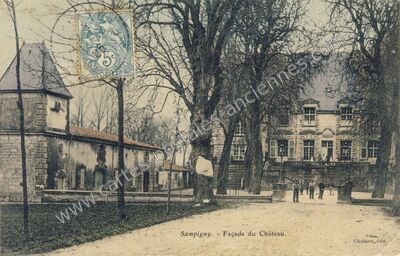 Carte postale ancienne Façade du Château — Sampigny (Meuse)