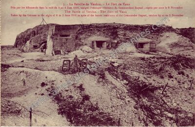 Carte postale ancienne Fort de Vaux — Vaux-devant-Damloup (Meuse)