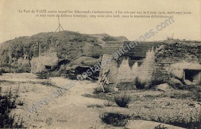 Carte postale ancienne Fort de Vaux — Vaux-devant-Damloup (Meuse)