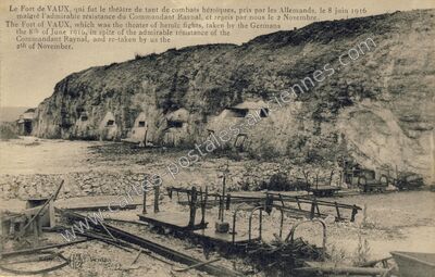 Carte postale ancienne Fort de Vaux — Vaux-devant-Damloup (Meuse)