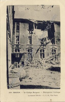 Carte postale ancienne Le Collège Buirguier — Buirguier College — Verdun (Meuse)