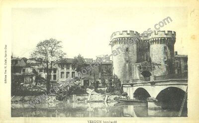 Carte postale ancienne Verdun bombardé — Verdun (Meuse)