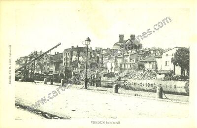 Carte postale ancienne Verdun bombardé — Verdun (Meuse)