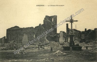 Carte postale ancienne Le Christ — Avocourt (Meuse)