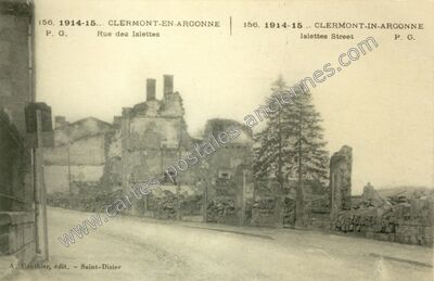 Carte postale ancienne Rue des Islettes — Clermont-en-Argonne (Meuse)