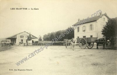 Carte postale ancienne La Gare — Les Islettes (Meuse)