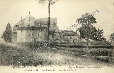 Carte postale ancienne Entrée du Pays — Lachalade (Meuse)