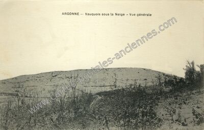 Carte postale ancienne Vauquois sous la Neige — Vue générale — Vauquois (Meuse)